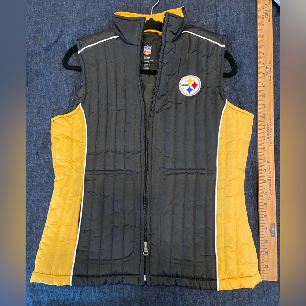 Steelers Black Quilted Vest